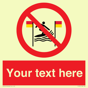PL7401: Custom No surfing between the red and yellow flags