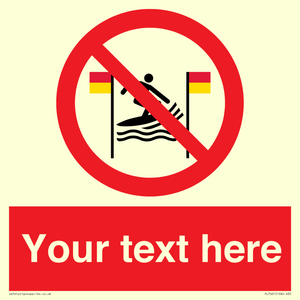 PL7401: Custom No surfing between the red and yellow flags