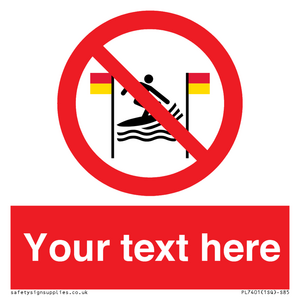 PL7401: Custom No surfing between the red and yellow flags