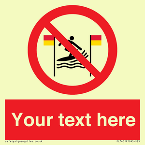 PL7401: Custom No surfing between the red and yellow flags