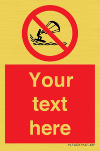 PL7402: Custom No kite surfing