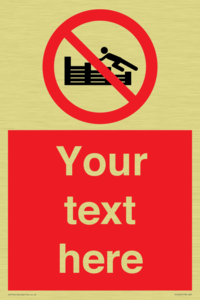 PL7405: Custom No climbing on groynes