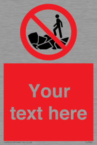 PL7406: Custom No climbing on rocks