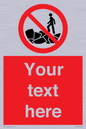 PL7406: Custom No climbing on rocks
