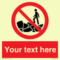 PL7406: Custom No climbing on rocks