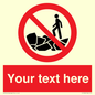 PL7406: Custom No climbing on rocks