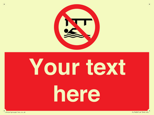 PL7408: Custom Do not swim in the vicinity of piers