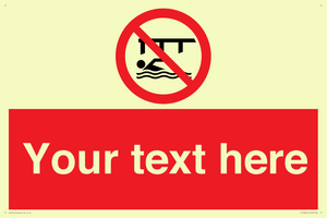 PL7408: Custom Do not swim in the vicinity of piers