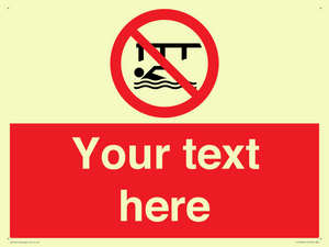 PL7408: Custom Do not swim in the vicinity of piers