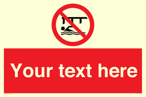 PL7408: Custom Do not swim in the vicinity of piers