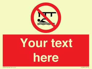PL7408: Custom Do not swim in the vicinity of piers