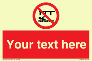PL7408: Custom Do not swim in the vicinity of piers