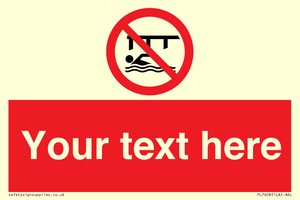PL7408: Custom Do not swim in the vicinity of piers