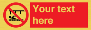 PL7408: Custom Do not swim in the vicinity of piers