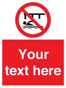PL7408: Custom Do not swim in the vicinity of piers