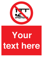 PL7408: Custom Do not swim in the vicinity of piers