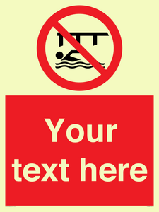 PL7408: Custom Do not swim in the vicinity of piers