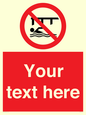 PL7408: Custom Do not swim in the vicinity of piers