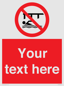 PL7408: Custom Do not swim in the vicinity of piers