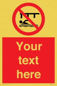 PL7408: Custom Do not swim in the vicinity of piers
