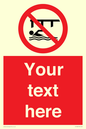 PL7408: Custom Do not swim in the vicinity of piers