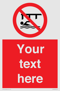 PL7408: Custom Do not swim in the vicinity of piers
