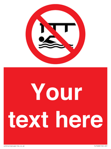 PL7408: Custom Do not swim in the vicinity of piers