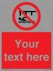 PL7408: Custom Do not swim in the vicinity of piers