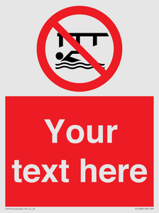 PL7408: Custom Do not swim in the vicinity of piers
