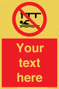 PL7408: Custom Do not swim in the vicinity of piers
