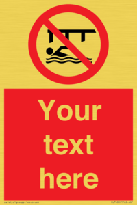 PL7408: Custom Do not swim in the vicinity of piers