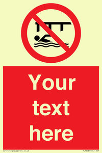 PL7408: Custom Do not swim in the vicinity of piers