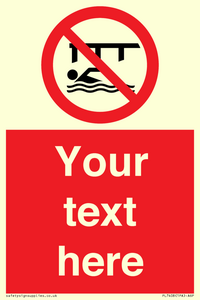 PL7408: Custom Do not swim in the vicinity of piers