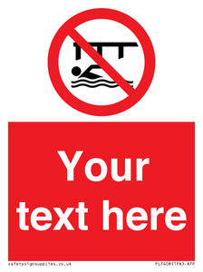 PL7408: Custom Do not swim in the vicinity of piers