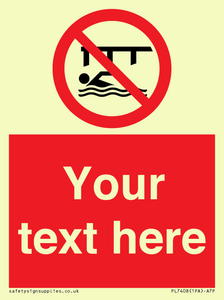 PL7408: Custom Do not swim in the vicinity of piers