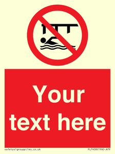 PL7408: Custom Do not swim in the vicinity of piers