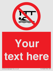 PL7408: Custom Do not swim in the vicinity of piers