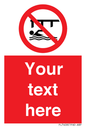 PL7408: Custom Do not swim in the vicinity of piers