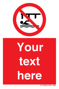 PL7408: Custom Do not swim in the vicinity of piers