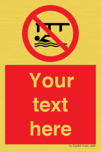 PL7408: Custom Do not swim in the vicinity of piers
