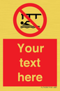 PL7408: Custom Do not swim in the vicinity of piers