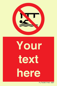 PL7408: Custom Do not swim in the vicinity of piers