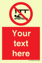 PL7408: Custom Do not swim in the vicinity of piers