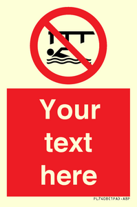 PL7408: Custom Do not swim in the vicinity of piers