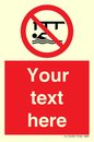 PL7408: Custom Do not swim in the vicinity of piers