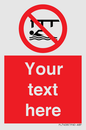 PL7408: Custom Do not swim in the vicinity of piers