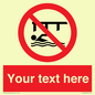 PL7408: Custom Do not swim in the vicinity of piers