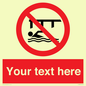 PL7408: Custom Do not swim in the vicinity of piers