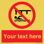 PL7408: Custom Do not swim in the vicinity of piers