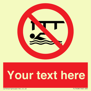 PL7408: Custom Do not swim in the vicinity of piers